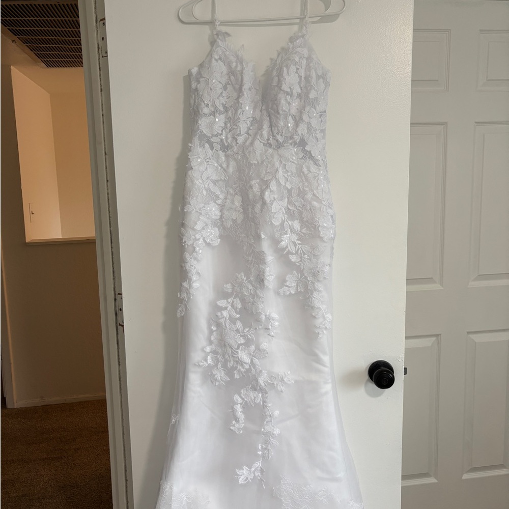 Floral White Wedding Dress